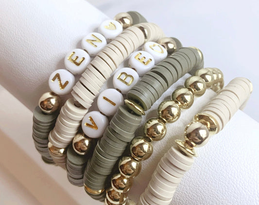 Boho Stretch Bracelets - Smoky Olive - Cindy Marie's Sweets Boutique