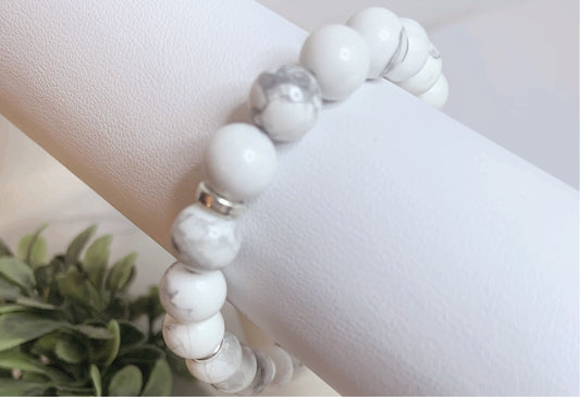 White Beaded Bracelet